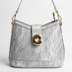 Silver Bag For Her With Long Belt