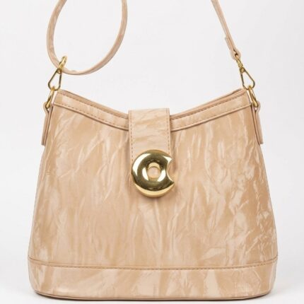 Golden Bag For Her With Long Belt