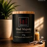 Oud Majesty Scented Candle – Premium Hand-Poured Luxury Oud Candle (150g)