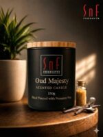 Oud Majesty Scented Candle – Premium Hand-Poured Luxury Oud Candle (150g)