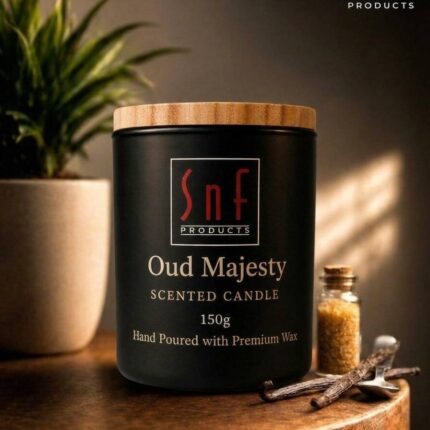 Oud Majesty Scented Candle – Premium Hand-Poured Luxury Oud Candle (150g)