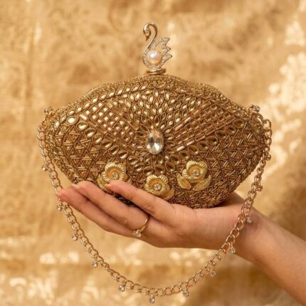The Golden Swan Bridal Clutch For Her