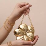 Flower Golden Clutch For Her