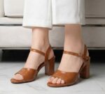 The Crocodile Mustard Heels For Her-7297 - Image 2
