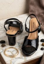 The Crocodile Black Heels For Her