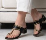 Casual Black Heels Kolhapuri For Her