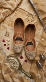 Starlight Golden Embellished Khussa