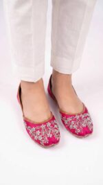Starlight Deep Pink Embellished Khussa AM-01 - Image 2