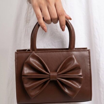 The Cocoa Bow Hand Bag With Long-Belt