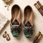 Laceup Dark Green Khussa For Her