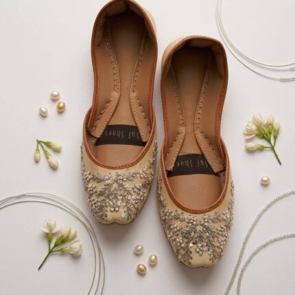 Starlight Golden Embellished Khussa