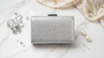 Casual Silver Clutch For Women