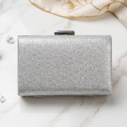 Casual Silver Clutch For Women