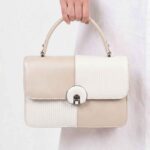 The Duo Satchel Off White Cross Body Bag With Long-Belt