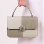 The Duo Satchel Mint Green Cross Body Bag With Long-Belt