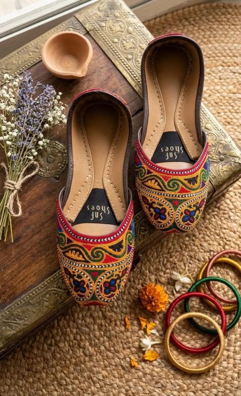 Rang-e-Phulkari Traditional Khussa For Women Rang-e-Phulkari Traditional Khussa For Women