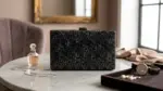 Black Diamond Geometric Clutch For Women
